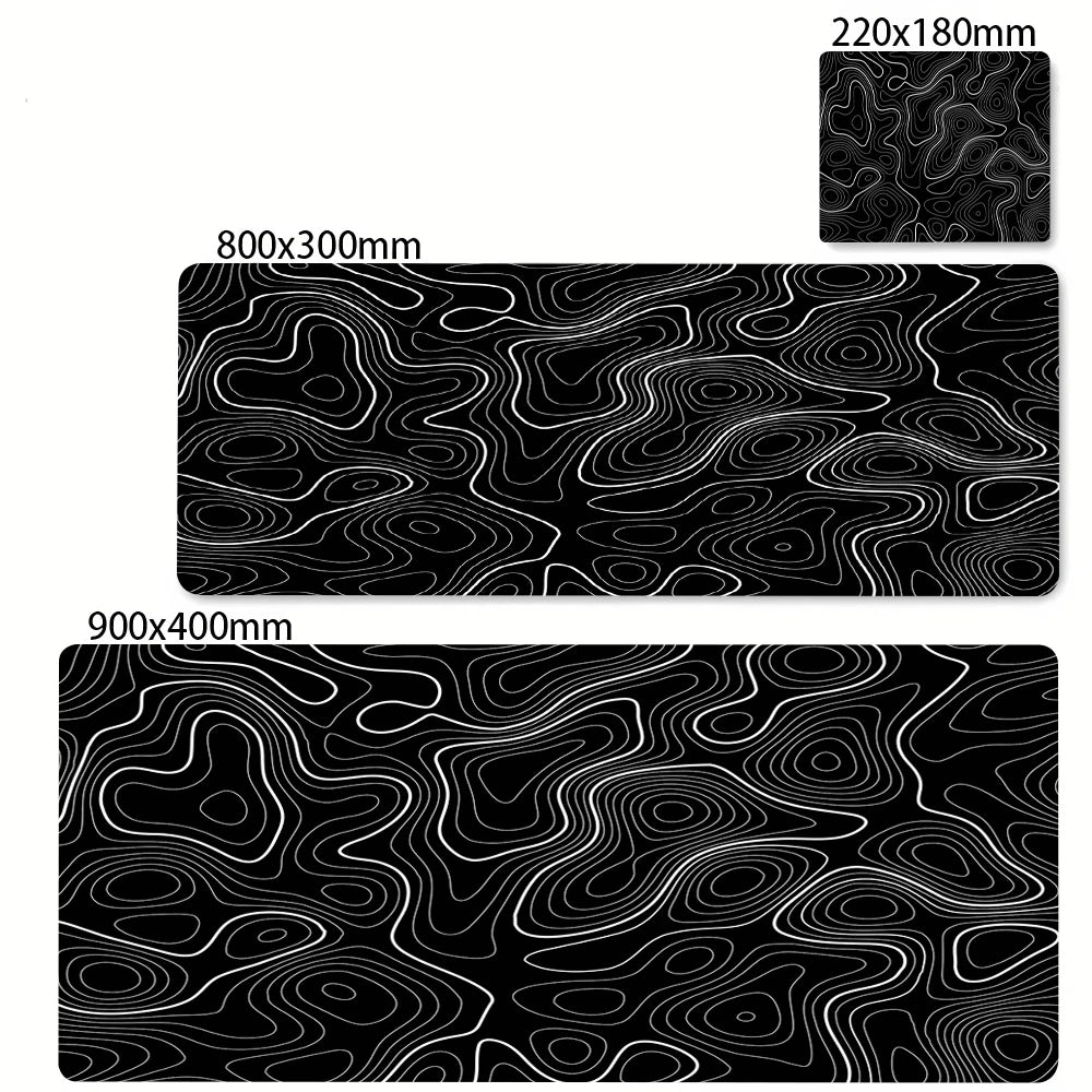 Art Mousepad 900X400 Black White Desk Protector Mat on the Table Pads Laptop Computer Mat Strata Liquid Mouse Pad Xxl Desk Mats