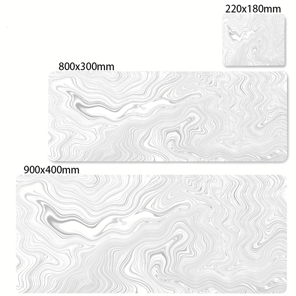 Art Mousepad 900X400 Black White Desk Protector Mat on the Table Pads Laptop Computer Mat Strata Liquid Mouse Pad Xxl Desk Mats