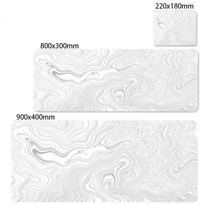 Art Mousepad 900X400 Black White Desk Protector Mat on the Table Pads Laptop Computer Mat Strata Liquid Mouse Pad Xxl Desk Mats