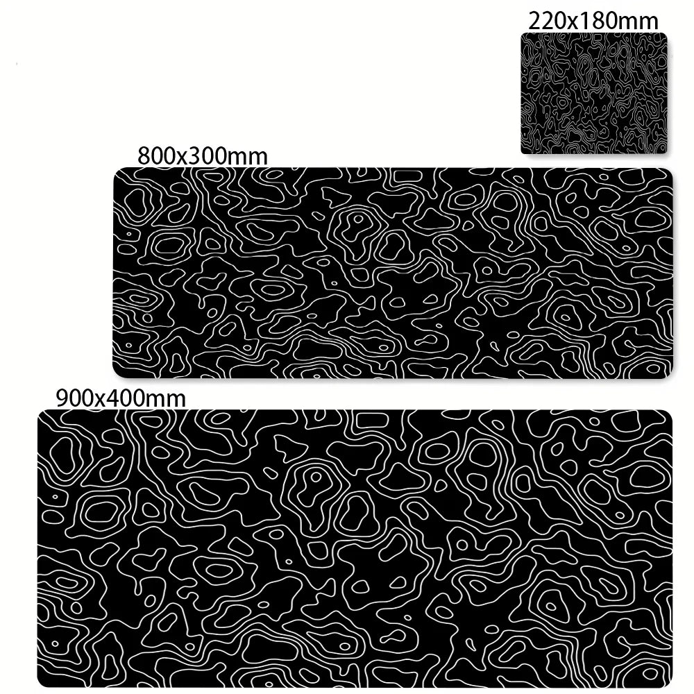 Art Mousepad 900X400 Black White Desk Protector Mat on the Table Pads Laptop Computer Mat Strata Liquid Mouse Pad Xxl Desk Mats