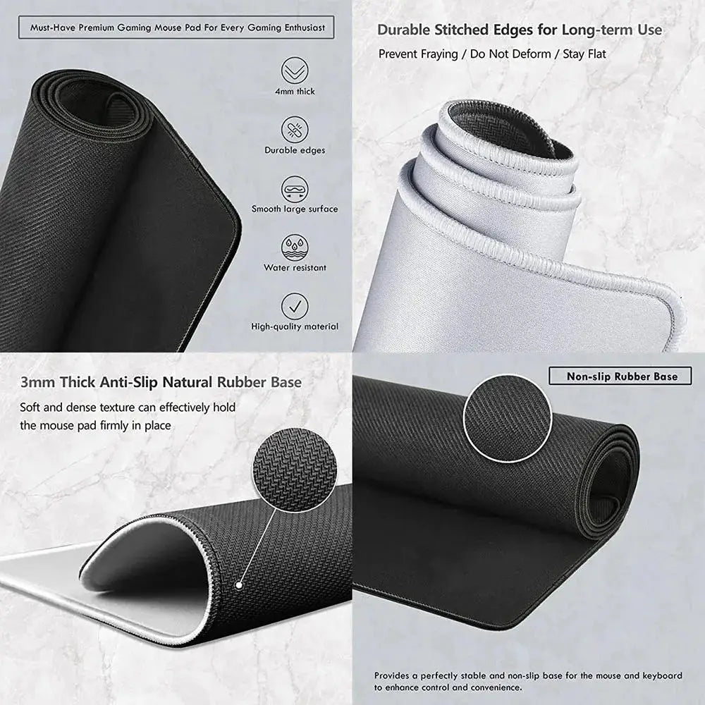 Art Mousepad 900X400 Black White Desk Protector Mat on the Table Pads Laptop Computer Mat Strata Liquid Mouse Pad Xxl Desk Mats
