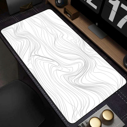 Art Mousepad 900X400 Black White Desk Protector Mat on the Table Pads Laptop Computer Mat Strata Liquid Mouse Pad Xxl Desk Mats