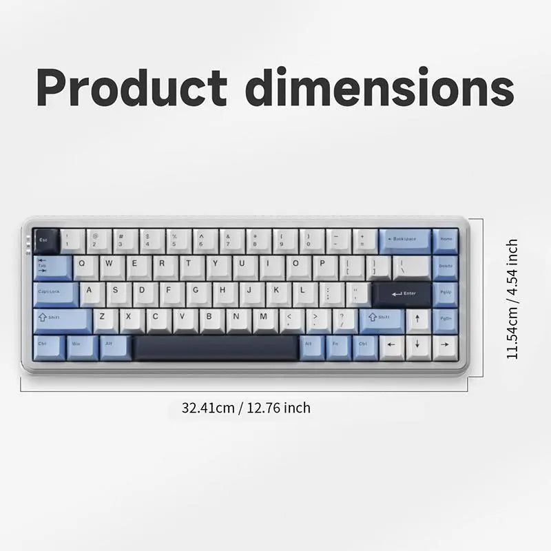 AJAZZ AK680 Wired 8K Magnetic Switch Mechanical Keyboard, Mechanical Game Keyboard, Full Key Hot Swappable RGB Lighting Keyboard, Ergonomic Keyboard for Gaming, Office, Durable Keyboard, Computer Keyboard, Mechanical Backlit Keyboard #GLOBAL PICKS