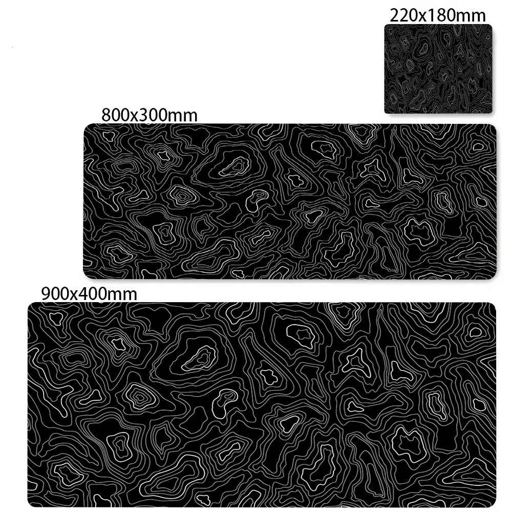 Art Mousepad 900X400 Black White Desk Protector Mat on the Table Pads Laptop Computer Mat Strata Liquid Mouse Pad Xxl Desk Mats