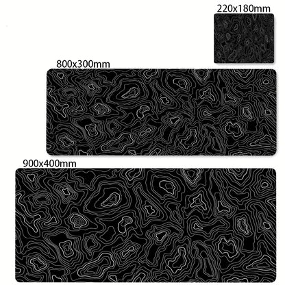 Art Mousepad 900X400 Black White Desk Protector Mat on the Table Pads Laptop Computer Mat Strata Liquid Mouse Pad Xxl Desk Mats
