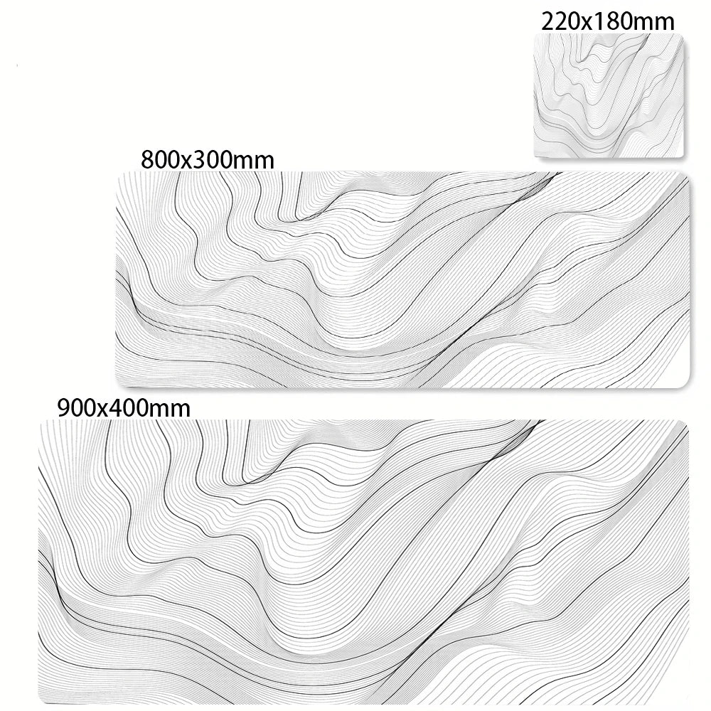 Art Mousepad 900X400 Black White Desk Protector Mat on the Table Pads Laptop Computer Mat Strata Liquid Mouse Pad Xxl Desk Mats