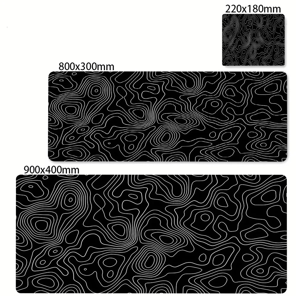 Art Mousepad 900X400 Black White Desk Protector Mat on the Table Pads Laptop Computer Mat Strata Liquid Mouse Pad Xxl Desk Mats