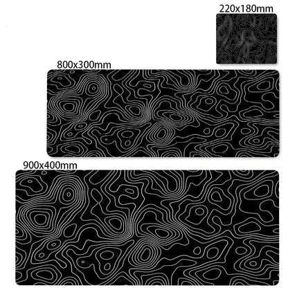 Art Mousepad 900X400 Black White Desk Protector Mat on the Table Pads Laptop Computer Mat Strata Liquid Mouse Pad Xxl Desk Mats